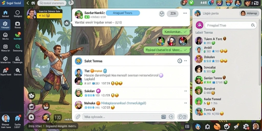 Fitur live chat untuk interaksi pemain.
