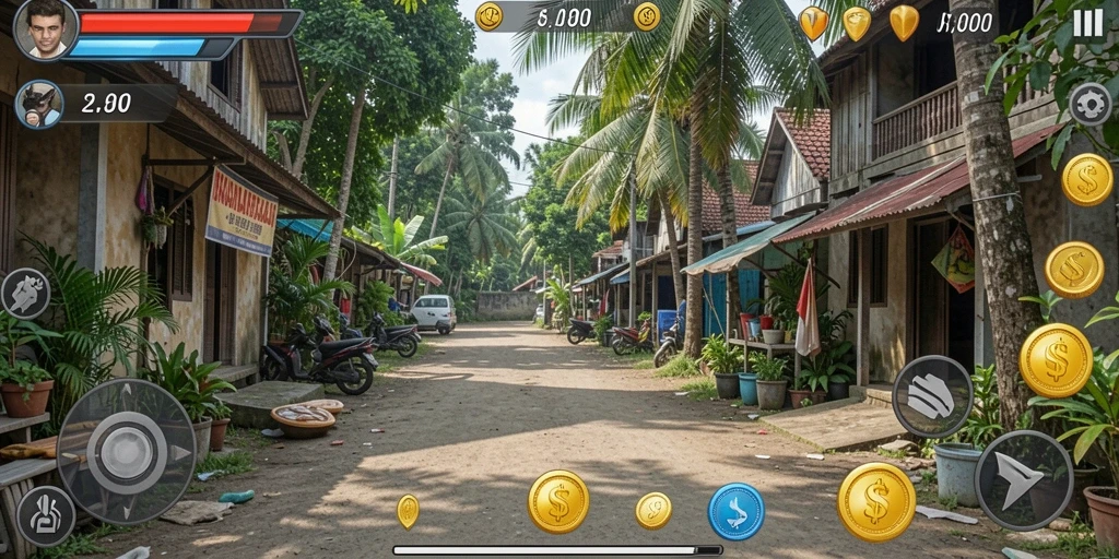 Fitur multiplayer yang memungkinkan interaksi dengan pemain lain.