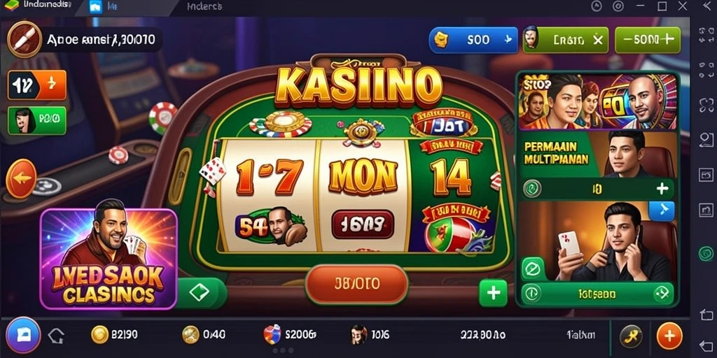 Screenshot menampilkan turnamen poker yang sedang berlangsung.