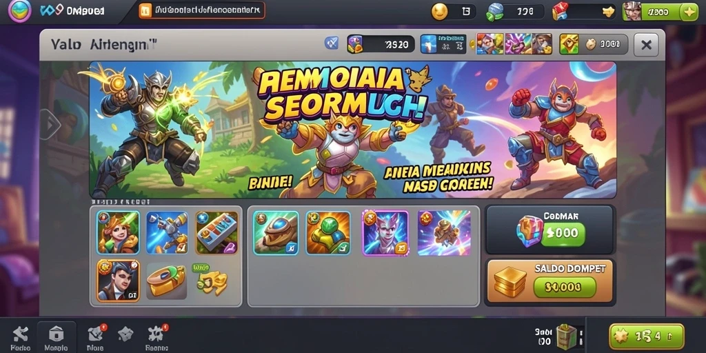 Interaksi antar pemain melalui fitur chat dalam game.