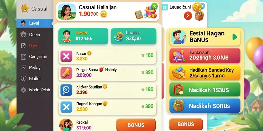 Tantangan yang seru di setiap level.