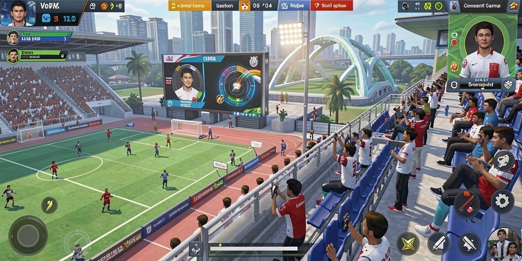 Screenshot menunjukkan fitur turnamen harian dengan hadiah besar.